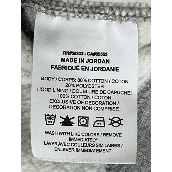 Nike Hoodie Men Large Gray Embroidered Swoosh Hooded Sweatshirt Casual Logo - Picture 6 of 8